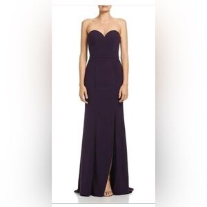 Bariano Dark Purple Evening Gown